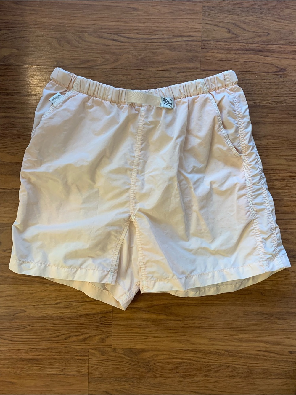 Vintage Gramicci Men's Light Pink Casual Elastic-Waist Shorts USA Made | M